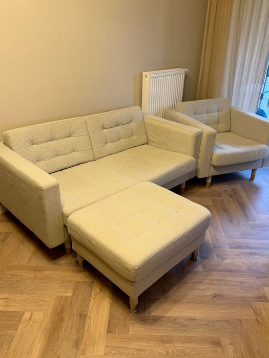 Zestaw LANDSKRONA - IKEA - Sofa / Fotel / Podnóżek