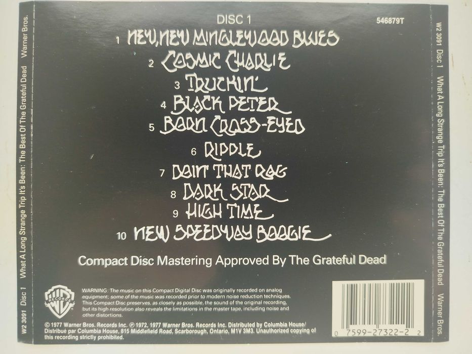 Grateful Dead What A Long Strange Trip It's Been Best Of Disc 1 CD