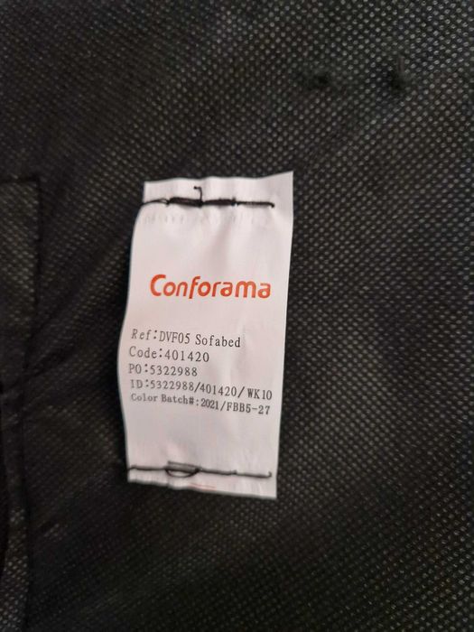 Sofá-cama cor cinza
