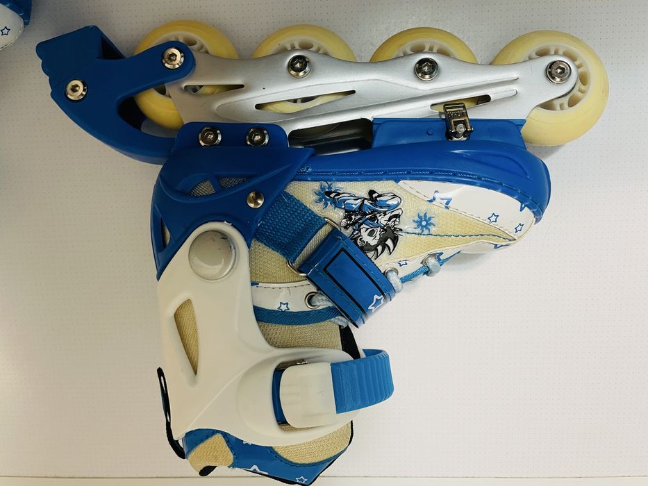 Ролики дитячі біло-блакитні