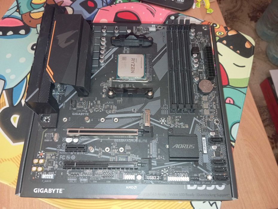 Комплект AM4 Aorus Elite B550+R5 5500+G.Skill TridentZ(16gb, 3200mHz)