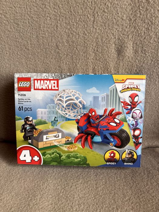LEGO Marvel Spidey Павук на мотоциклі проти Носорога 11206 - новий