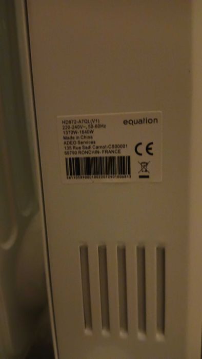 Aquecedor a óleo Equation