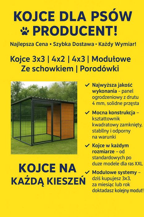 Kojce klatki boxy dla psów
