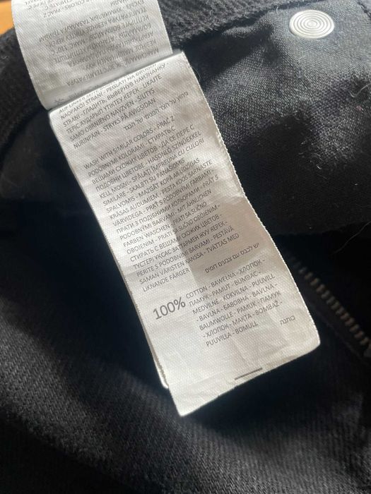 Sinsay spodnie mom jeans czarne szare efekt sprania wysoki stan M 38