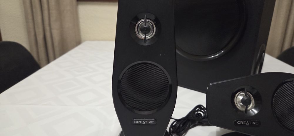 Colunas Pc Crestive + Placa de som 5.1