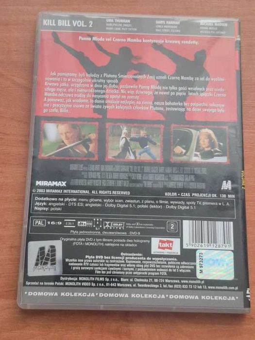 Kill Bill Vol. 1 + Vol. 2 – zestaw 2 filmów DVD | slim