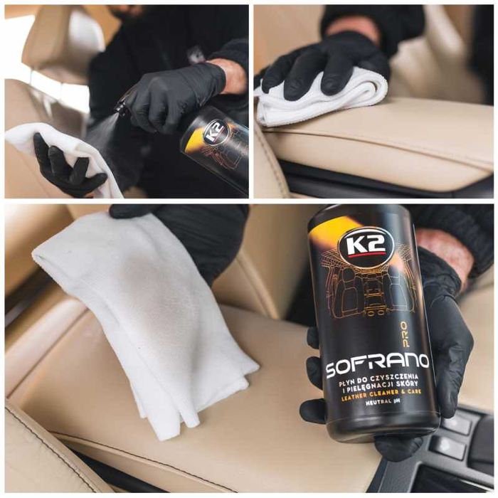 Очиститель, кондиционер кожи K2 Letan салона авто пенный молочко спрей