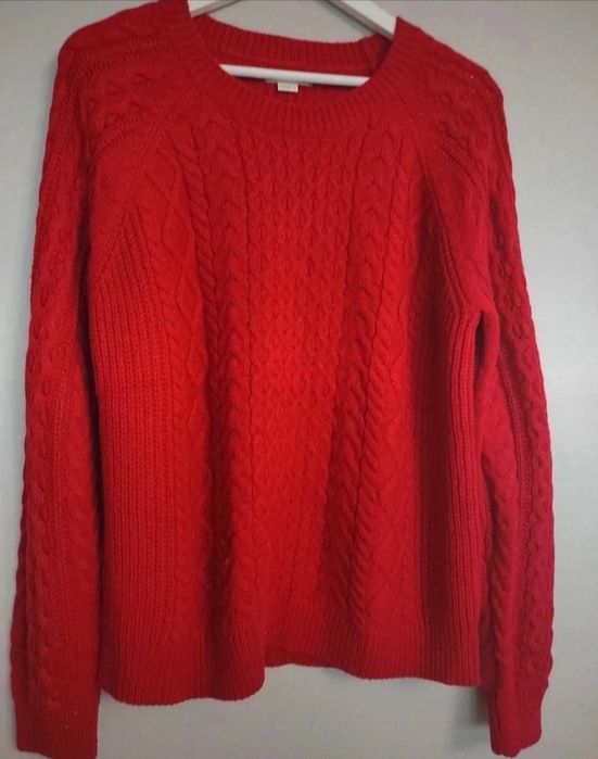 Sweter dzianina święta świąteczny splot warkocz r.Xl house