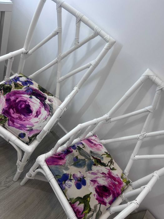 Cadeiras jardim varanda brancas