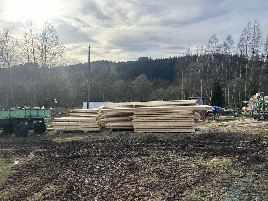 Trak mobilny tartak objazdowy przecieranie drewna uslugowo