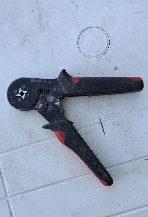 Alicate de cravar ponteiras autoajustável HSC8 6-4A
