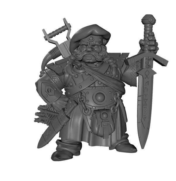 Figurka do stołowych gier RPG - Highlander Dwarf - Żywica (SLA)