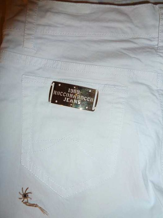 Jeans novas brancas perna larga Roccobarocco W29 - SALDO