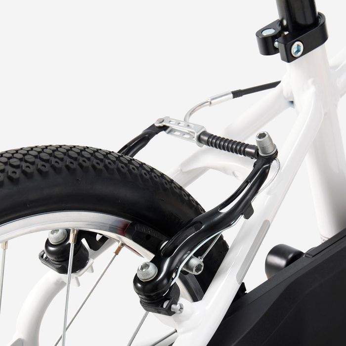 Bicicleta de Criança 16 polegadas 4-6 anos, DISCOVER 100 Branco