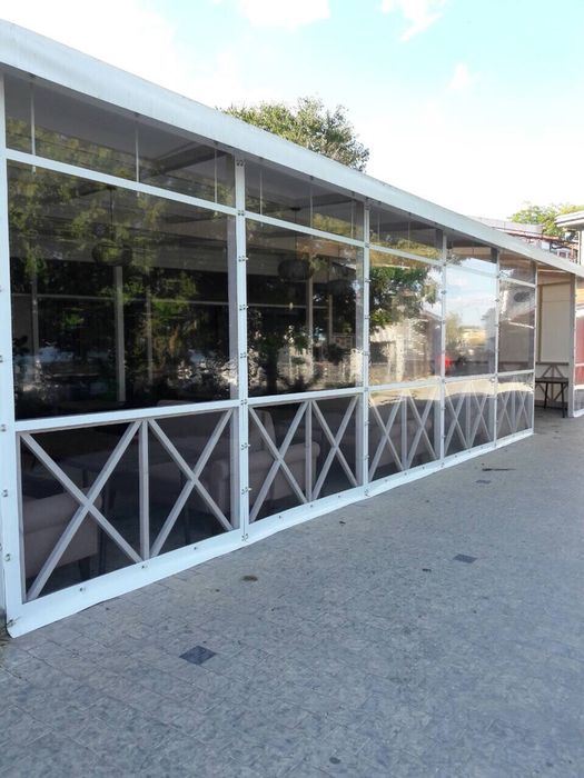 Мягкие окна из ПВХ Одесса. Мягкие окна для беседок и террас.