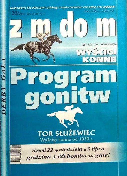 404 Wyścigi Konne Program Gonitw Tor Służewiec 2011