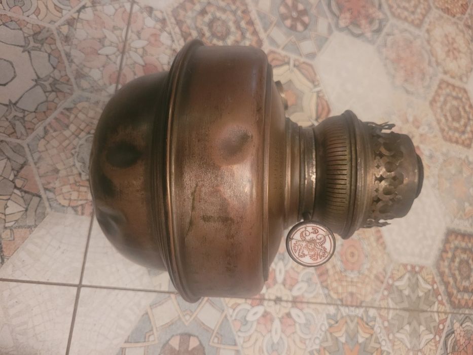 Stara miedziana lampa naftowa EHRICH & GRAETZ