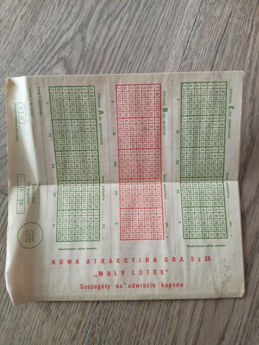 Dwa Stare Kupony Toto Lotka