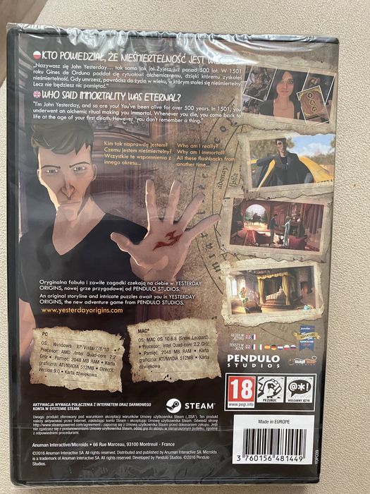 Gra komputerowa Yesterday Origins