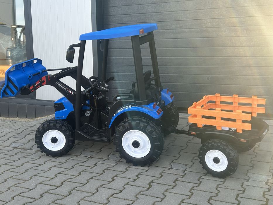 Olbrzymi Traktor na akumulator z przyczepą 24V, Moc 400Watt PILOT