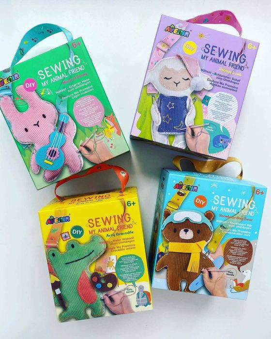 Шиття іграшки на ремінці Зайчик, Ягня, Ведмедик, Крокодил Avenir