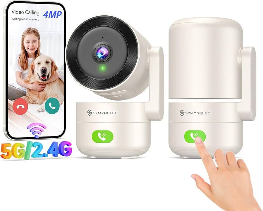 SYMYNELEC C5 Wewnętrzna kamera monitoringowa 2K 4MP, 360°, 5GHz/2,4GHz