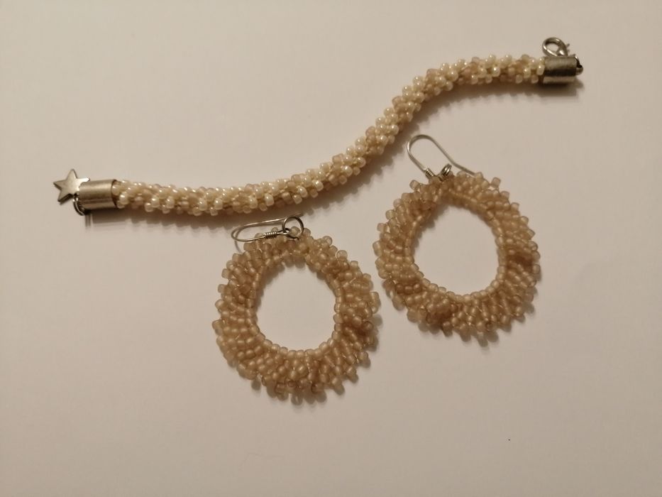 komplet biżuterii hand made