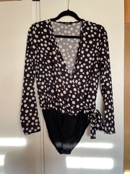 Body boohoo czarno-biale