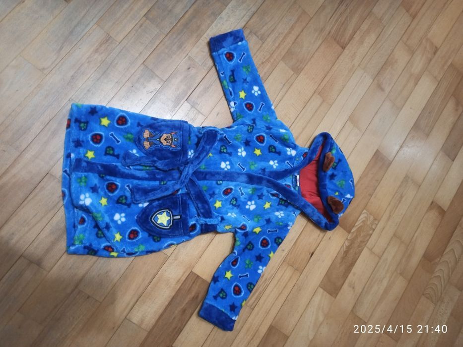 Махровый  детский халат Щенячий патруль 3-4 года