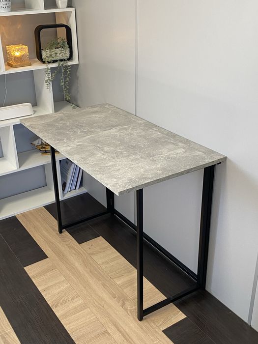 Стіл трансформер, розкладний, компютерний, графітовий 100 см