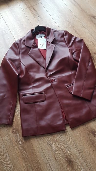Deadwood Bradley India Blazer kurtka marynarka skóra naturalna red