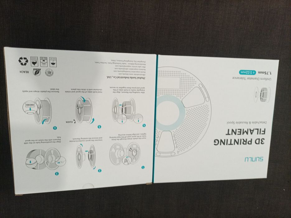 Filament SUNLU PET-G czarny black 1kg