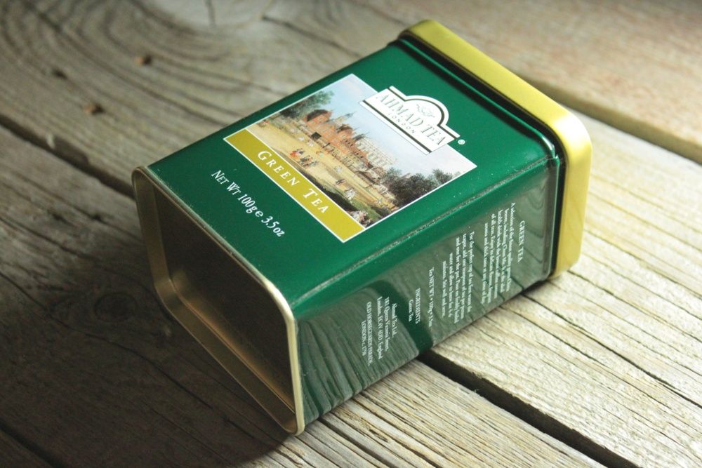 Металлическая Банка из под Чая (120х83х63 мм)