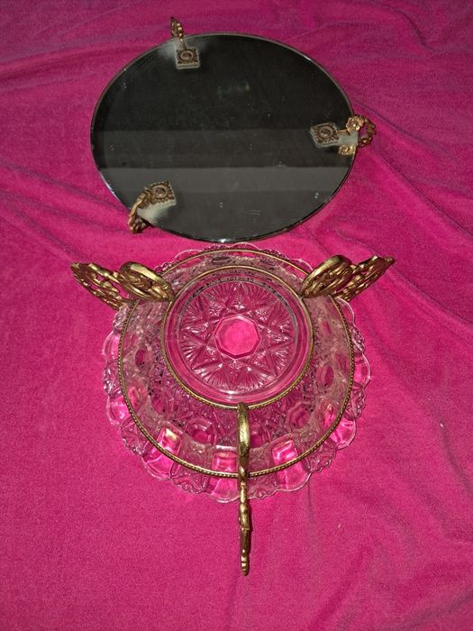 Fruteira/ Despeja bolso antigo em vidro