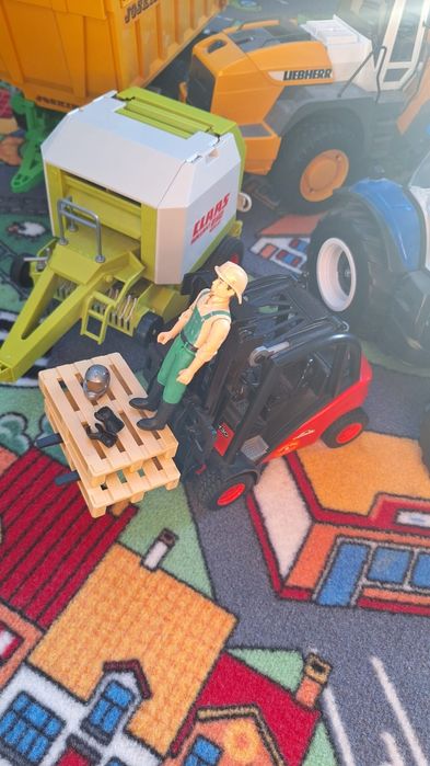 Bruder zestaw scania Cat traktor dźwig przyczepa