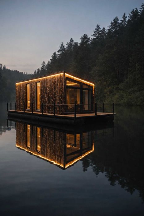Houseboat - NEST całoroczny dom na wodzie 4,5x11m