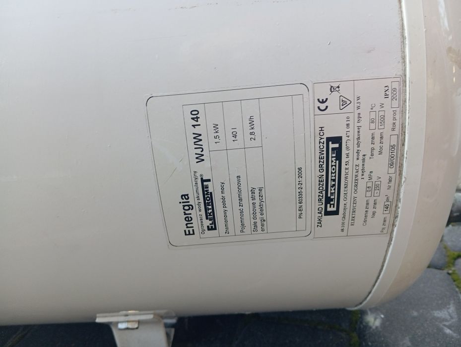 Bojler do grzania ciepłej wody