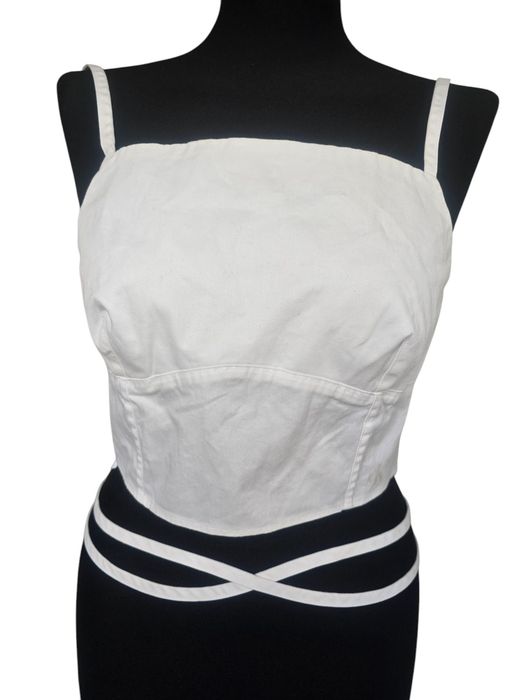 Calvin Klein Jeans biały top  r L bawełna