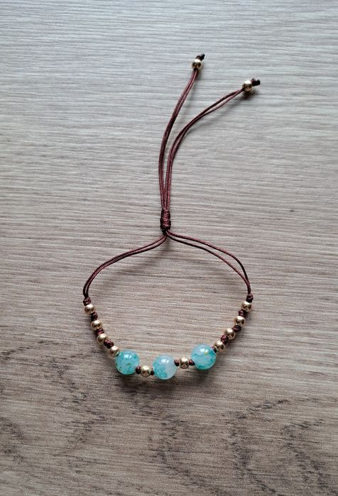 Bransoletka koraliki wodnik szlkany