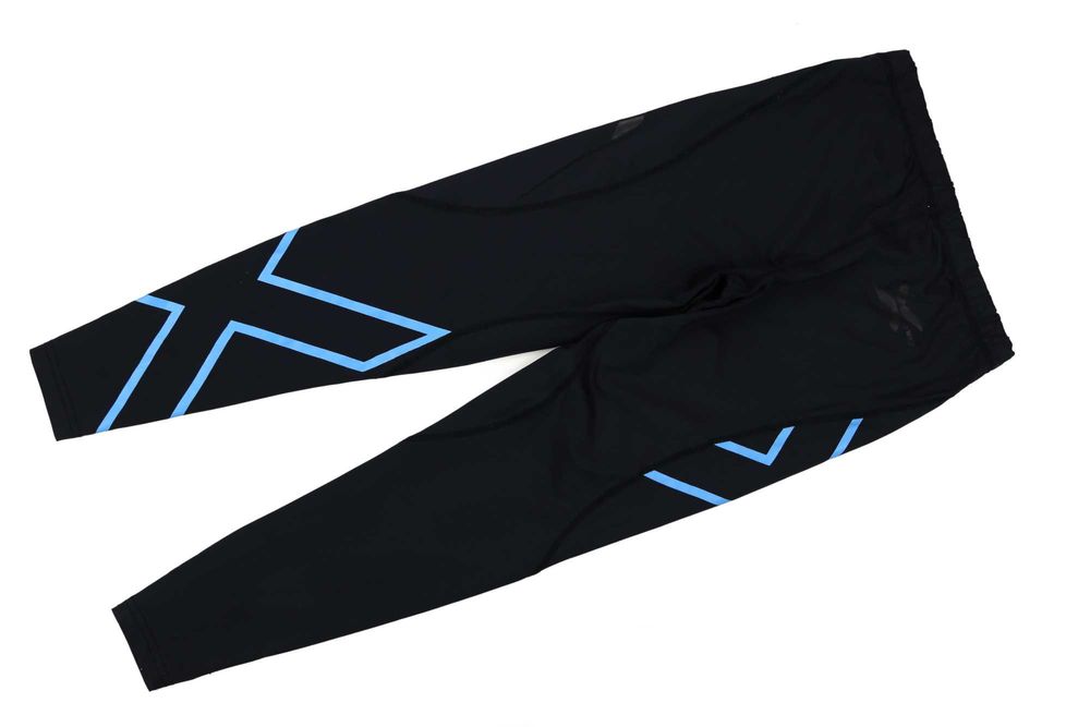 2XU kompresyjne legginsy czarne X błękit Lady S