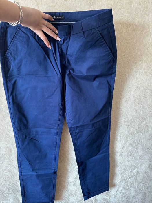 брюки темно-сині oodji на низькій посадці