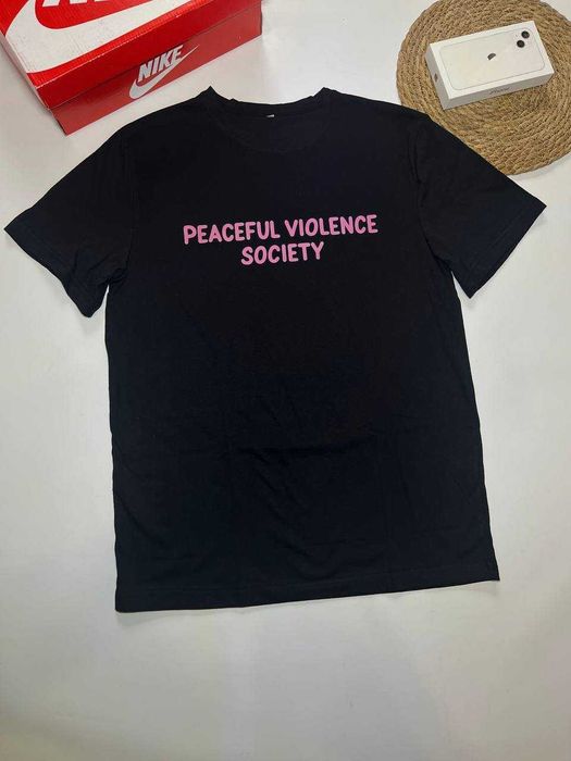 Футболка Manto Peaceful Violence Society / Чорна Манто Пісфул