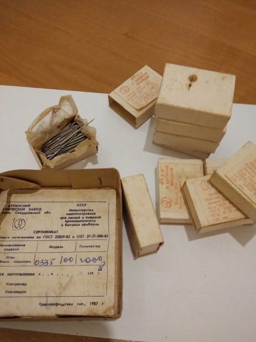 Иглы для промышленных  швейных машин №100  модель 0335