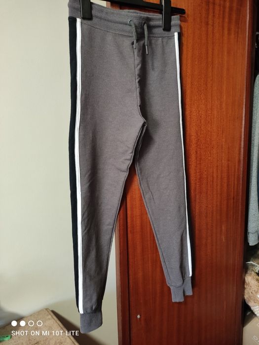 Casaco de malha verde calça fato de treino