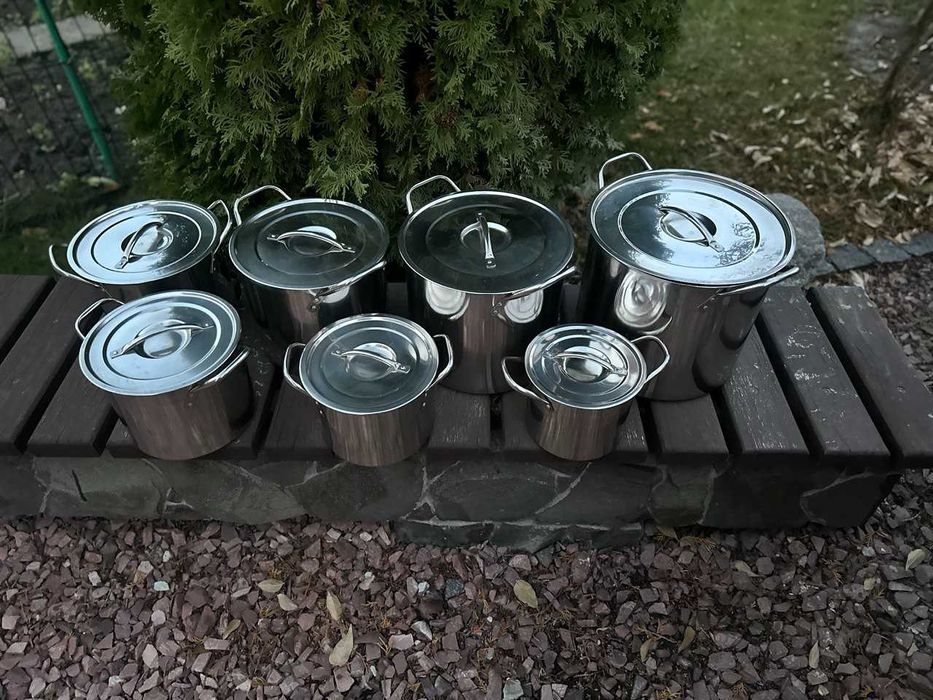 ‼️ Набор посуды с нержавейки. 7️⃣ кастрюль. Кухонная утварь. Кастрюля.