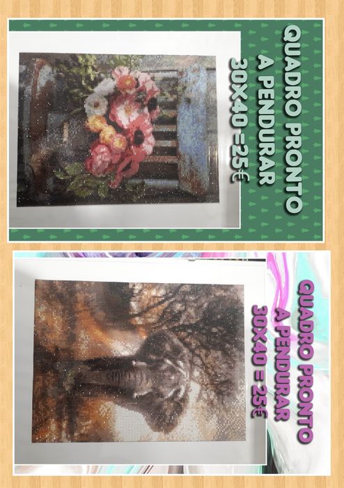 Telas em diamante prontas