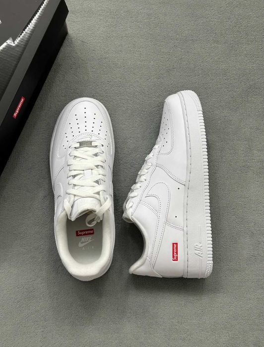 "Buty męskie Trampk" Nike_Air_Force_1_Low_Supreme_White R.38