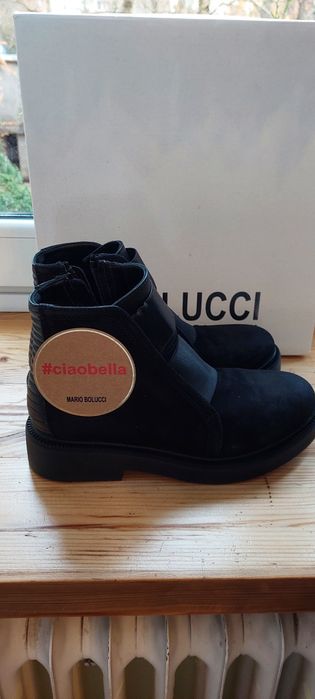 Skórzane sztyblety, botki Italia Mario Bolucci