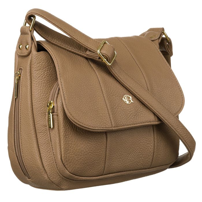 elegancka torebka z klapką ze złotymi akcentami - rovicky